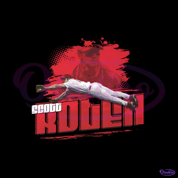 Scott Rolen Philadelphia Phillies Diving Catch Vintage Baseball PNG