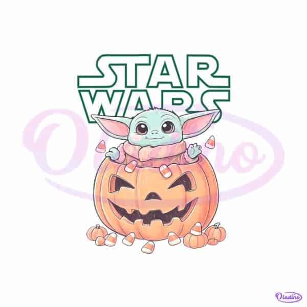 Star Wars Grogu Pumpkin Halloween PNG