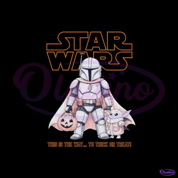 Star Wars Mandalorian And Grogu Trick Or Treat Halloween PNG