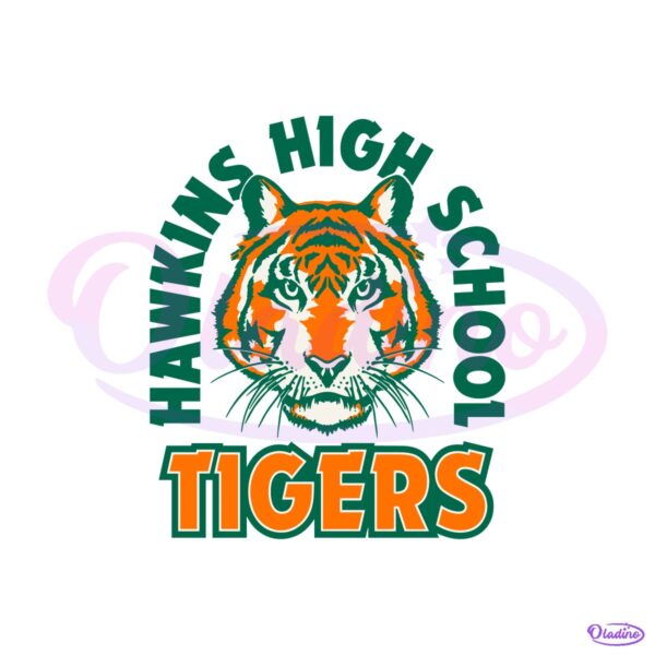 Stranger Things Hawkins High School Tigers Mascot SVG