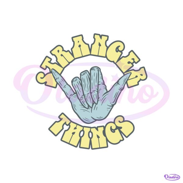 Stranger Things Skull Hands SVG