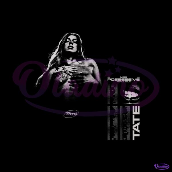 Tate Mcrae Miss Possessive World Tour 2025 Retro Vintage Concert PNG