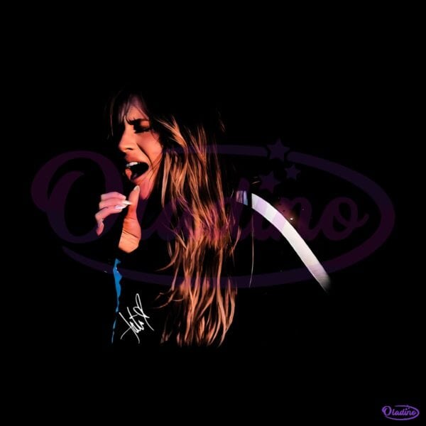 Tate Mcrae Singing Live Performance Vintage Graphic PNG