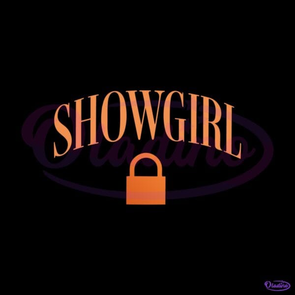 Taylor Swift Showgirl Era Glitter Lock Icon Concert SVG