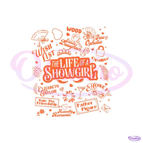 The Life Of A Showgirl Taylor Swift Graphic Lyric Tee SVG
