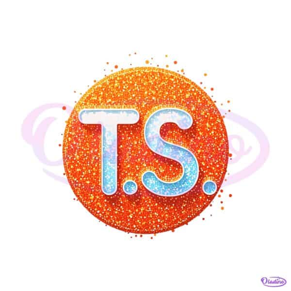 The Life Of A Showgirl Ts  Glitter Orange Circle Logo PNG