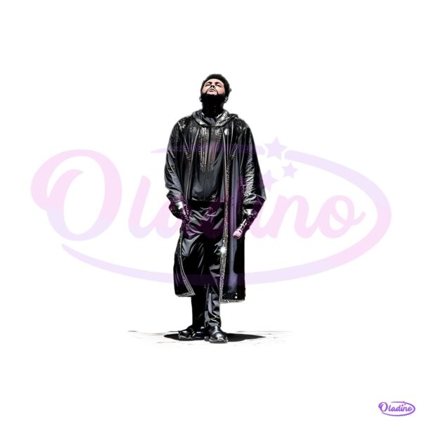 The Weeknd Retro Vintage Concert Illustration PNG