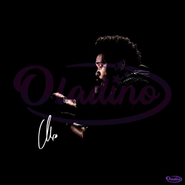 The Weeknd Vintage Tour Side Profile Black Graphic PNG