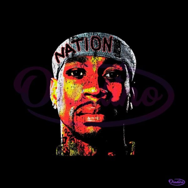 Vintage Allen Iverson Nation Headband Graphic PNG