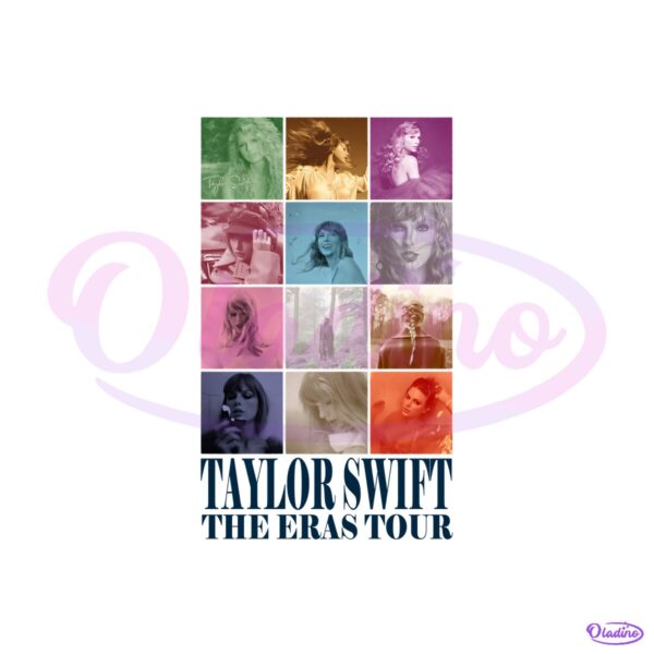 Vintage Color Block Album Taylor Swift Eras Tour The Life Of A Showgirl PNG