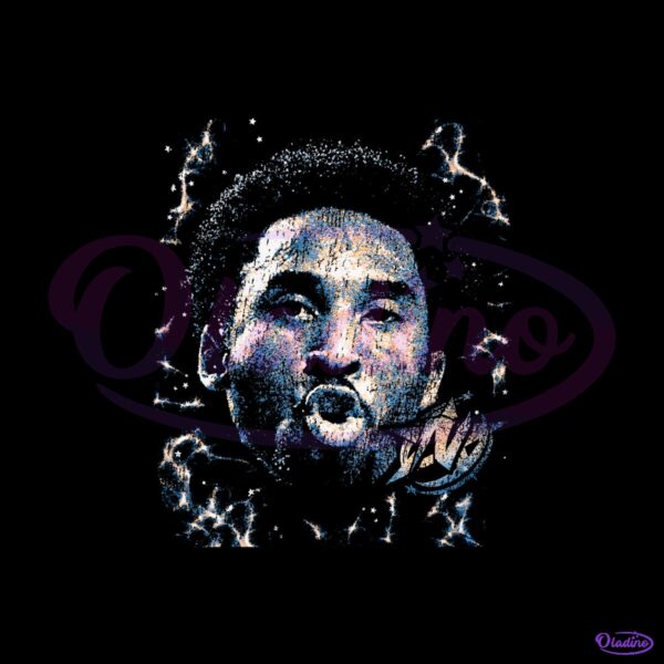 Vintage Kobe Bryant Lightning Face Graphic PNG