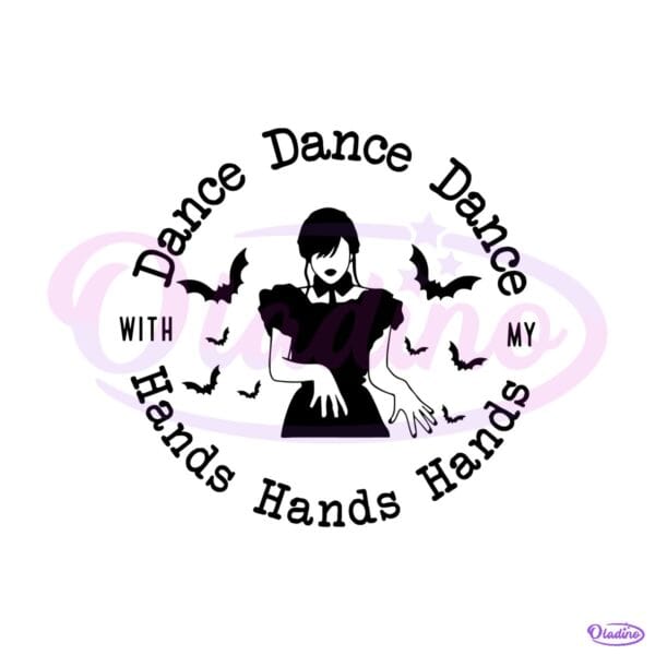 Wednesday Addams Dance Scene Gothic Dark Aesthetic Halloween SVG