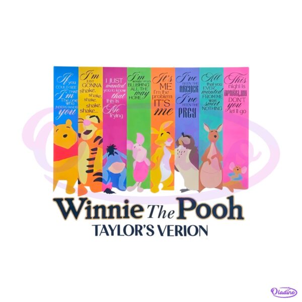 Winnie The Pooh Taylors Version Ts Lyrics Inspired PNG