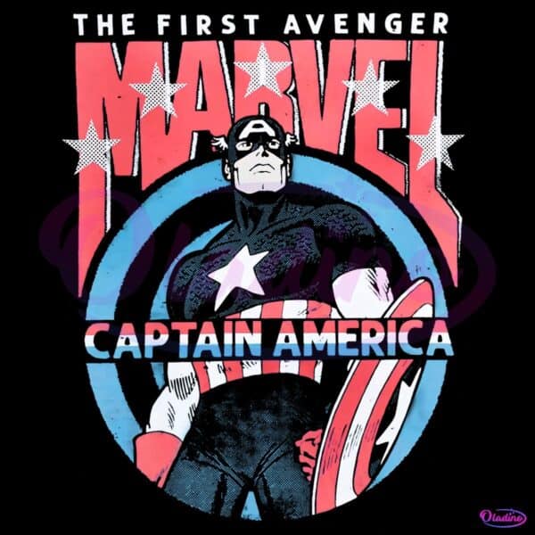 Captain America The First Avenger Marvel Superhero Retro Comic PNG