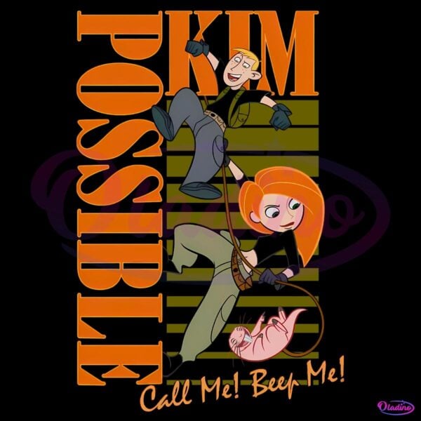Kim Possible Call Me Beep Me Retro Graphic PNG