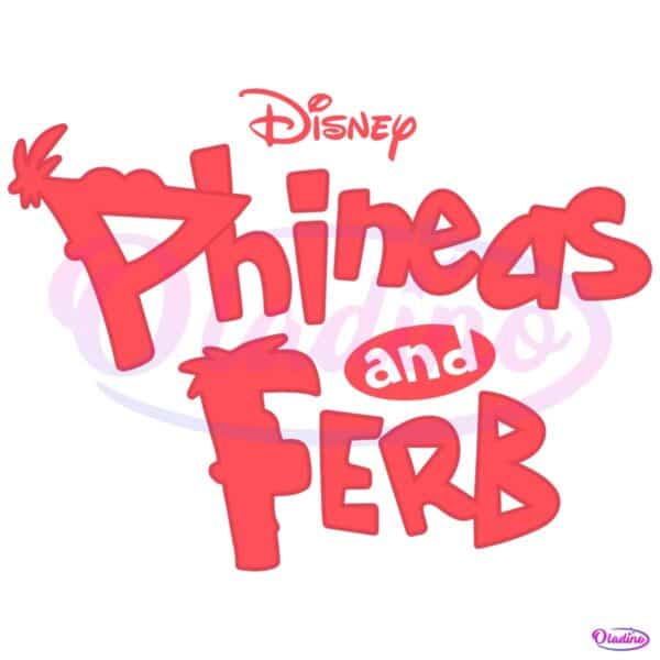 Retro Disney Phineas And Ferb Logo Graphic SVG