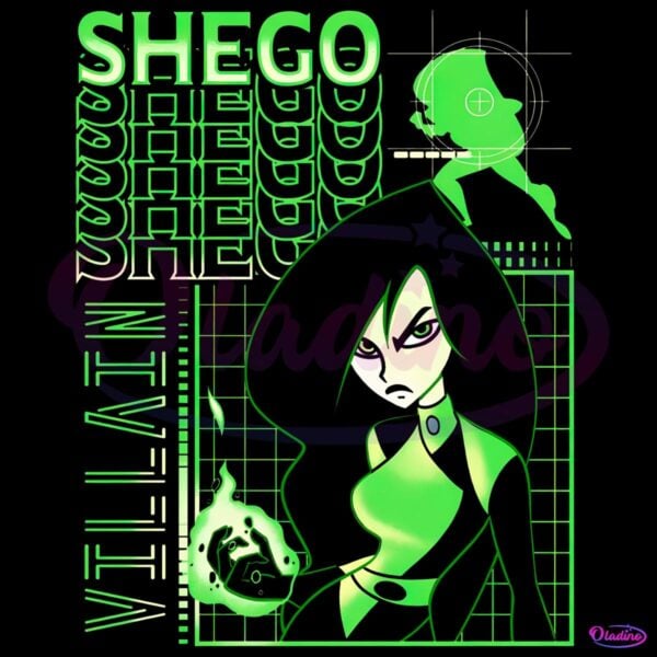 Shego Kim Possible Neon Villain Graphic PNG