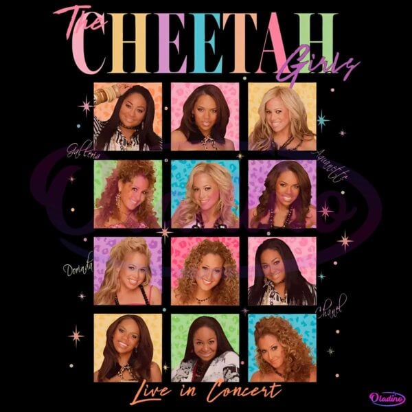 The Cheetah Girls Retro Pop Concert Collage PNG