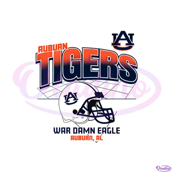 Auburn Tigers Football Helmet Grid War Damn Eagle PNG