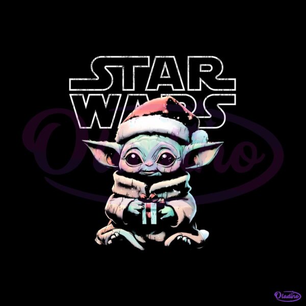 Baby Yoda Christmas Star Wars Grogu Santa Hat PNG