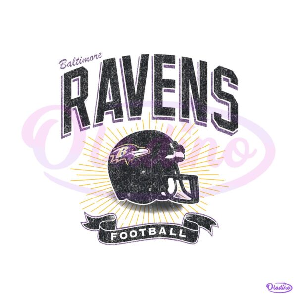 Baltimore Ravens Historic Prime Football Helmet PNG