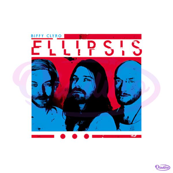 Biffy Clyro Ellipsis Album Cover Red Blue Portrait PNG