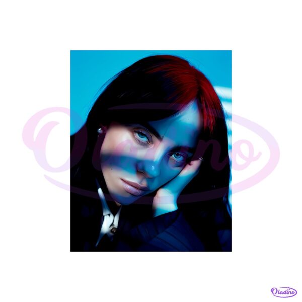 Billie Eilish Dark Aesthetic Portrait Music Artist PNG