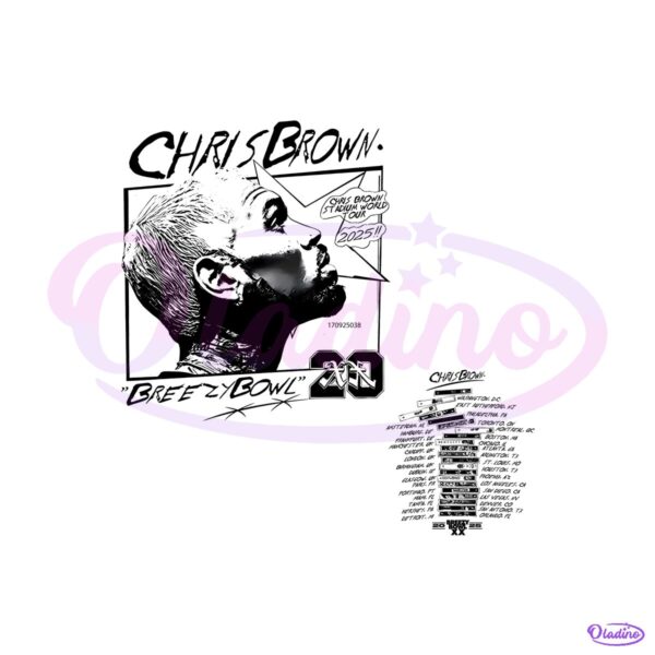 Breezy Bowl Scribble Chris Brown Tour PNG
