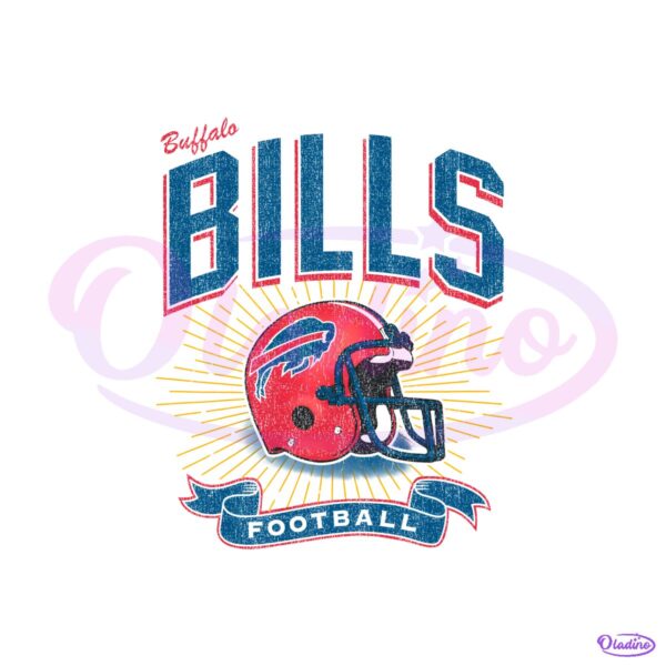 Buffalo Bills Historic Prime Football Helmet PNG