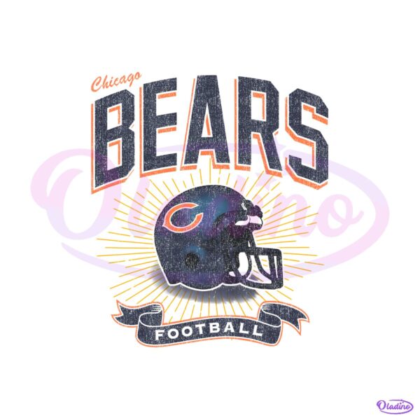 Chicago Bears Historic Prime Football Helmet PNG
