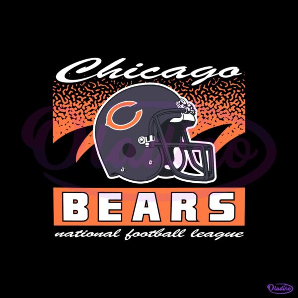 Chicago Bears Historic Waver Football Helmet SVG