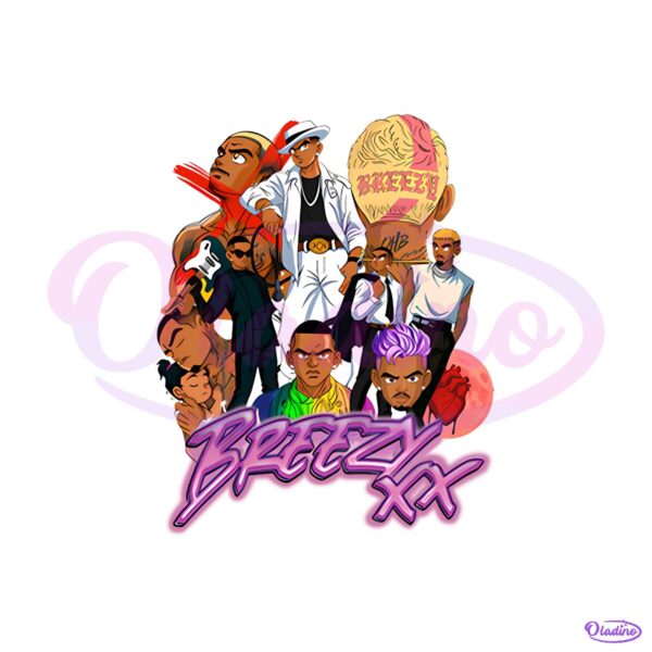Chris Brown Anime Collage Breezy Xx PNG
