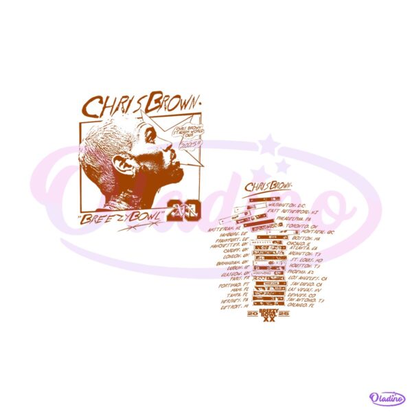 Chris Brown Breezy Bowl Stadium Tour 2025 Comic Style PNG