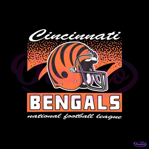 Cincinnati Bengals Historic Waver Football Helmet SVG
