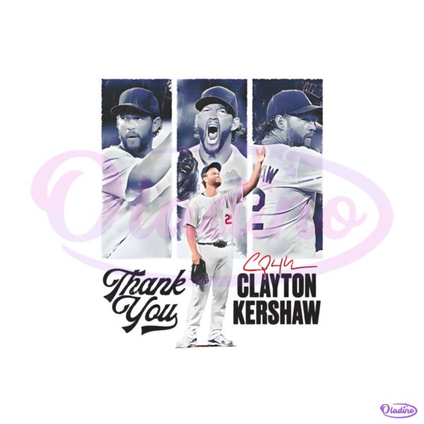 Clayton Kershaw Los Angeles D Thank You PNG