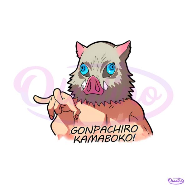 Demon Slayer Inosuke Gonpachiro Kamaboko Funny Anime PNG