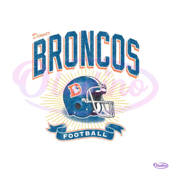 Denver Broncos Historic Prime Football Helmet PNG