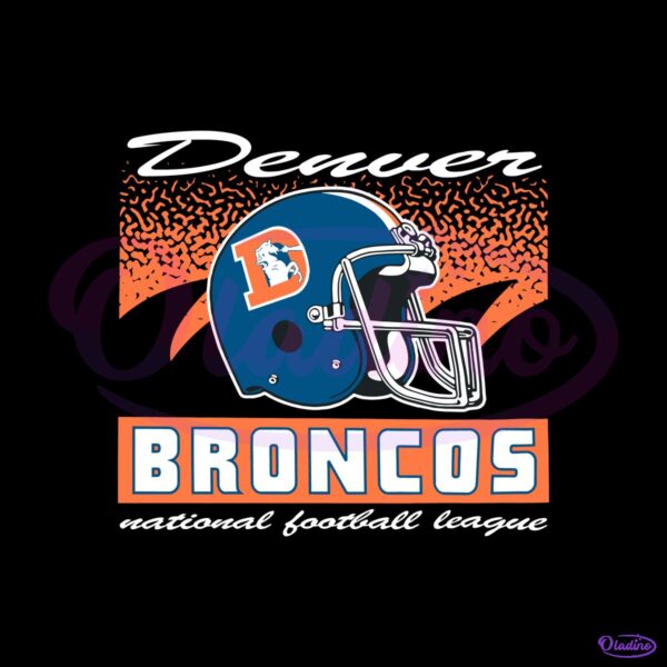 Denver Broncos Historic Waver Football Helmet SVG