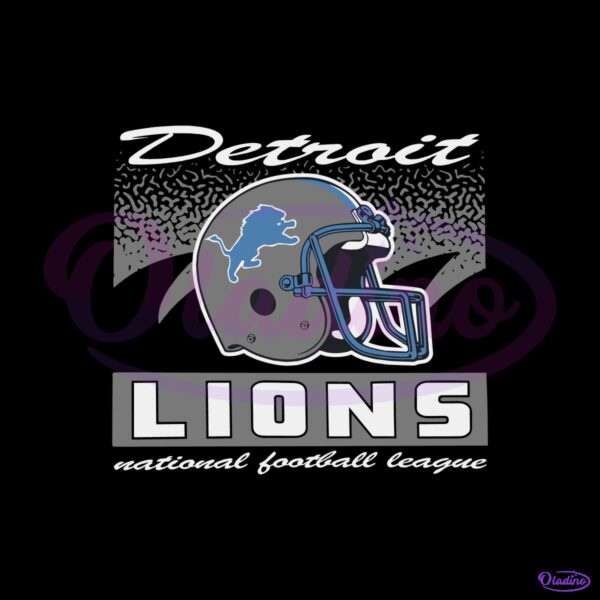 Detroit Lions Historic Waver Football Helmet SVG