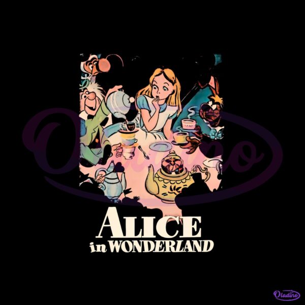 Disney Alice In Wonderland Vintage Tea Party Cheshire Cat PNG