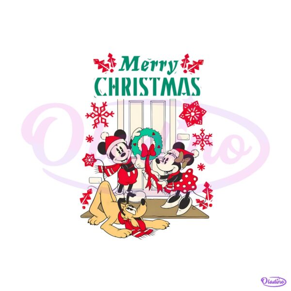 Disney Christmas Mickey And Minnie Pluto Holiday PNG