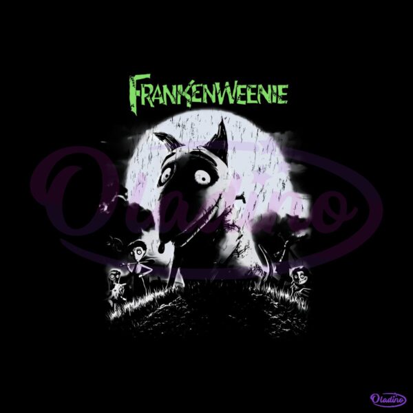 Disney Frankenweenie Vintage Halloween Dog Monster Movie PNG