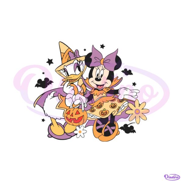 Disney Minnie And Daisy Halloween Besties Girls Trip 2025 SVG