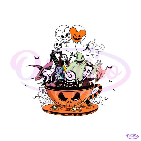 Disney Nightmare Before Christmas Jack Skellington Pumpkin Cup Halloween PNG