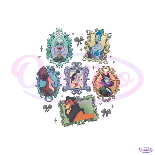 Disney Villains Portrait Bows Frames Evil Queen PNG