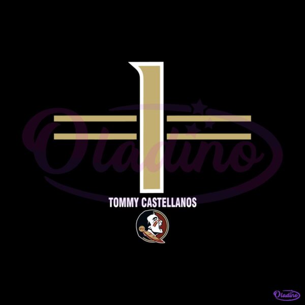 Fsu Football Tommy Castellanos 1 Stripe Florida State Seminoles SVG