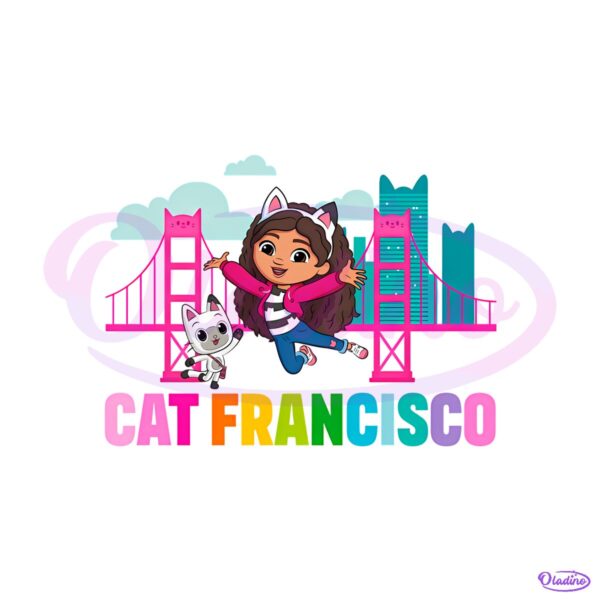 Gabbys Dollhouse The Movie Cat Francisco Bridge Adventure PNG