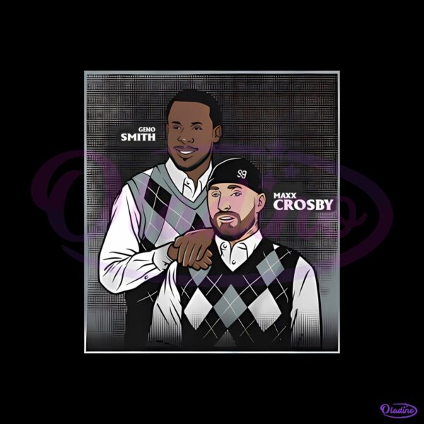 Geno Smith Maxx Crosby Family Portrait Funny Nfl PNG