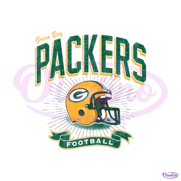 Green Bay Packers Historic Prime Football Helmet PNG