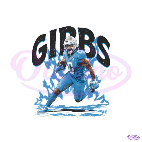 Jahmyr Gibbs Detroit Aura PNG